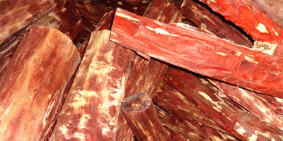 Red Sanders Wooden Logs